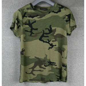 Sanctuary Women's Green Camo Short Sleeve T-Shirt Size Medium